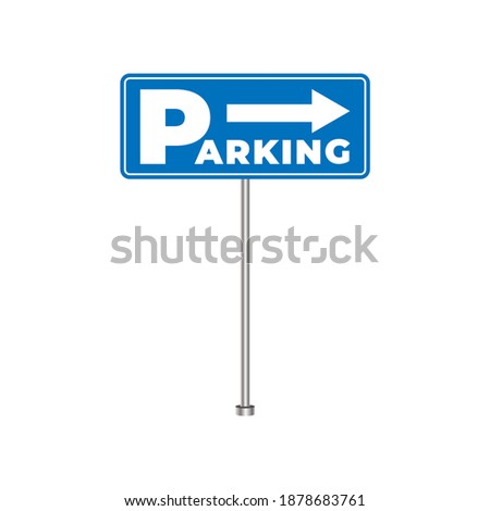 Car parking icon in realistic style. Auto stand vector illustration on white isolated background. Roadsign business concept