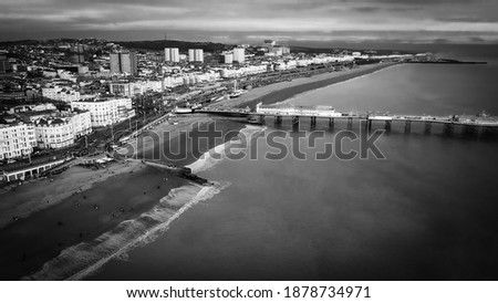 Brighton Beach from above - awesome aerial view - travel photography