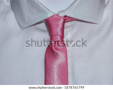 tie pink and shirt white