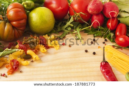 Abstract design vegetables background