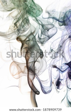 Abstract  smoke cloud shape background isolated on white backdrop