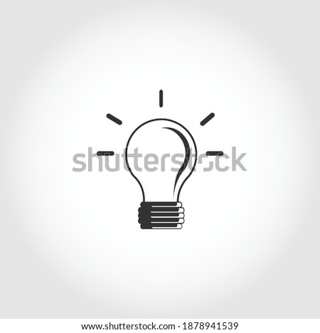 bulb icon. Light bulb, idea bulb isolated vector icon. business design element