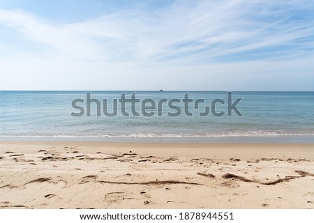 Pictures of sea, wave, sand, sky and beach, nobody, beautiful sea background, summer, vacation time.