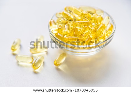 Omega 3 capsules. fish fat. Selective focus food