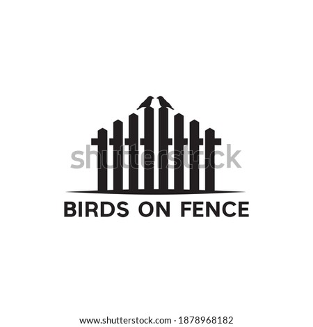 Building fence logo design template