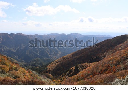 Mie mountain scenery on a bright sunny day
