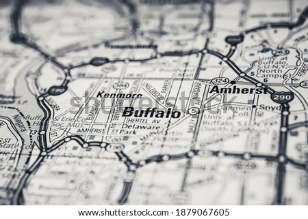 Buffalo on USA map background