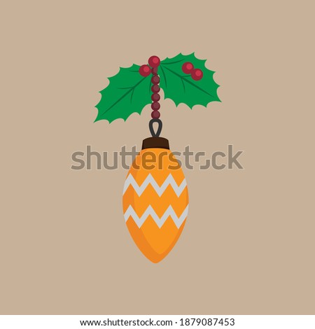 Merry Christmas ornament decoration design used before for the arrival of Christmas.