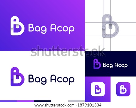 BA logo concept. Letters B and A logo design. Creative minimalist round symbol. Modern branding element. Graphic alphabet symbol for corporate business identity. Vector logo design template
