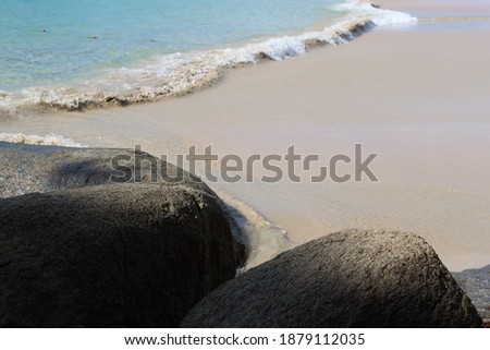 Some rocks in the sea in Ubatuba