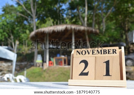 November 21, empty cover background for tourism.