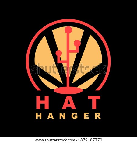 Hat Hanger Logo Design Vector