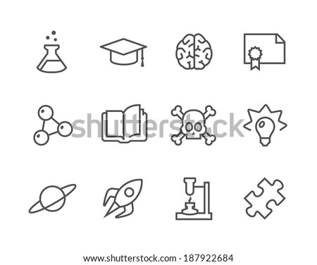Simple set of Science related vector icons for your design.
