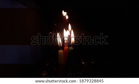  Hanukkah (Hanucha) Candells at the dark