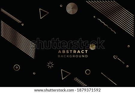 Abstract gold color wave line pattern design and background. Use for modern design, cover, poster, template, brochure, decorated, flyer, banner.