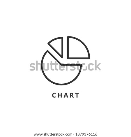 chart icon vector illustration. chart icon outline design.