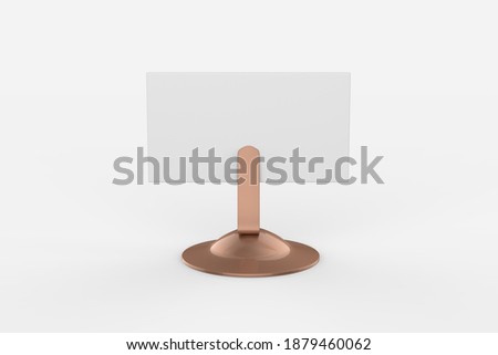 blank plastic card holders isolated on white background. 3d illustration