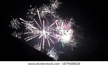 fireworks display on new year's eve