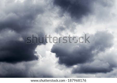 Beautiful, dramatic, colorful clouds and sky 