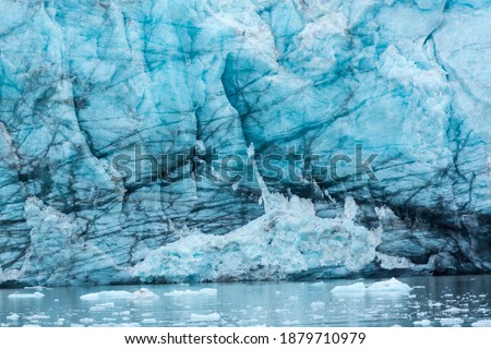 Glacier in Isfjorden of Svalbard Islands in the Artic Ocean of Norway, Europe