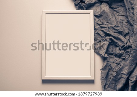 Blank Photo Frame decotrated with crumpled texture