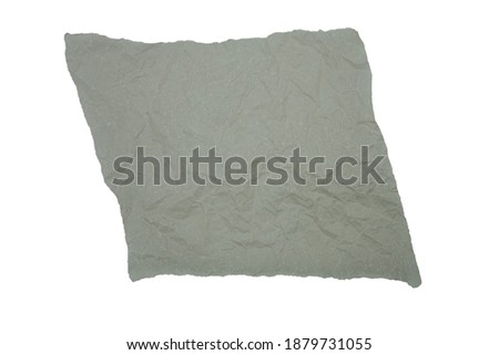 
A piece of crumpled parchment. Isolated on white background.