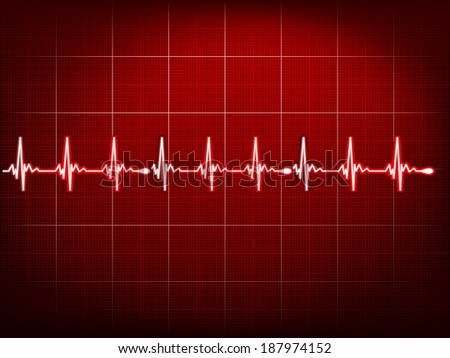 Abstract heart beats cardiogram. EPS 10 vector file included