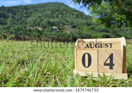August 4, Country background for your business, empty cover background.