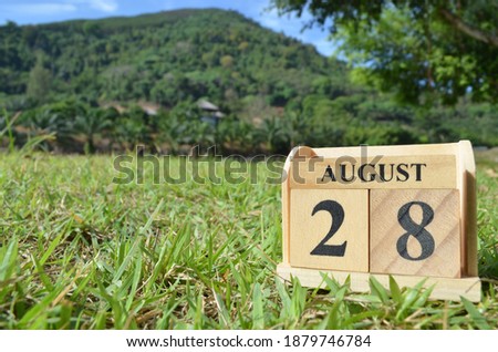 August 28, Country background for your business, empty cover background.