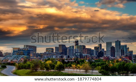 Beautiful view of the city of Denver Colorado 