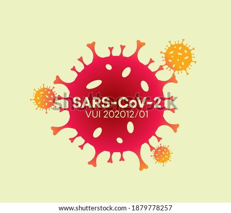SARS-CoV-2. Deadly SARS-CoV-2 coronavirus global outbreak. Poster with COVID 19 coronavirus pandemic and warning concept. Newly formed virus.  Royalty-Free Stock Photo #1879778257
