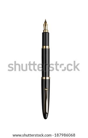 fountain pen isolated on white background Royalty-Free Stock Photo #187986068