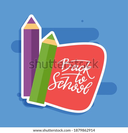 Pencils Back to school student picture - Vector