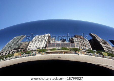 Chicago Cityscape on a curve