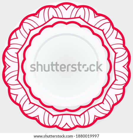 Handdrawn Pattern With Round Floral Ornament. Vector Illustration. For Coloring Book, Greeting Card, Invitation, Tattoo. Anti-Stress Therapy Pattern