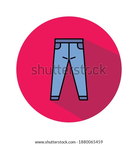 Jeans trousers icon vector on trendy design