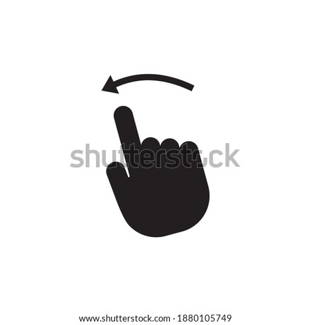swipe left icon symbol sign vector Royalty-Free Stock Photo #1880105749