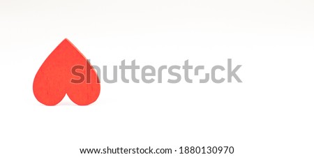 red heart upside down isolated on white . High quality photo