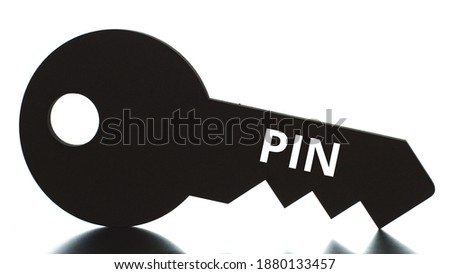 PIN text on the key icon