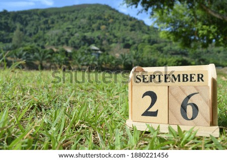 September 26, Country background for your business, empty cover background.