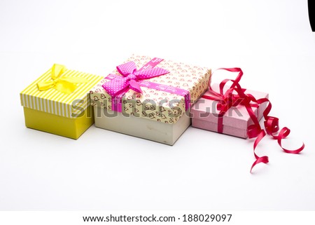 Colored gift box