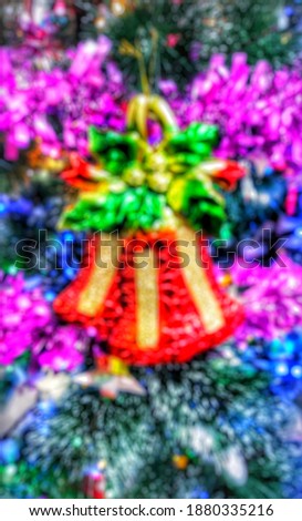 a blurry picture of christmas tree decoration