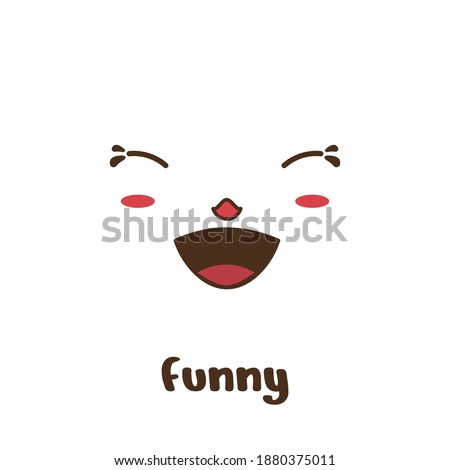 funny laughing illustration art. suitable for use in print media such as, cards, posters, wallpaper, and can be used on web media etc.