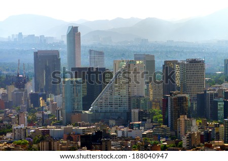 A view of downtown Mexico City, Mexico Royalty-Free Stock Photo #188040947
