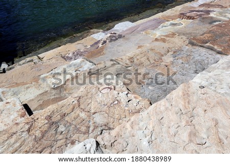 Stone edges at the sea