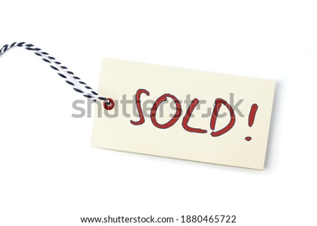sold! label on white background