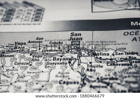 San Juan on Mexico travel map
