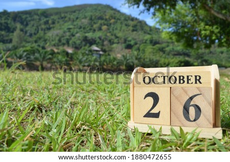 October 26, Country background for your business, empty cover background.