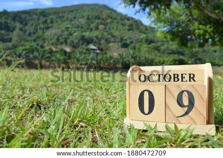October 9, Country background for your business, empty cover background.
