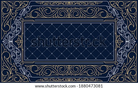 Ornate elegant decorative vintage blank card